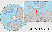 Gray Location Map of Stralsund