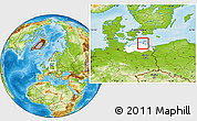 Physical Location Map of Stralsund, highlighted parent region