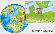 Physical Location Map of Stralsund