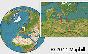 Satellite Location Map of Stralsund