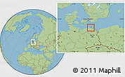 Savanna Style Location Map of Stralsund