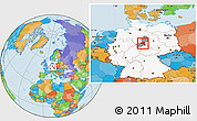 Political Location Map of Goslar, highlighted country, highlighted parent region