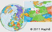 Political Location Map of Goslar, highlighted grandparent region