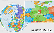 Political Location Map of Goslar, highlighted parent region