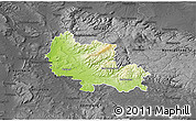 Physical 3D Map of Osterode, darken, desaturated