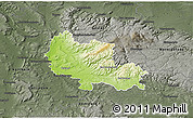 Physical 3D Map of Osterode, darken, semi-desaturated
