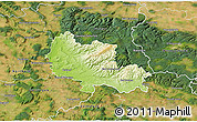 Physical 3D Map of Osterode, satellite outside