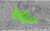 Political 3D Map of Osterode, desaturated