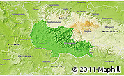 Political 3D Map of Osterode, physical outside