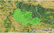 Political 3D Map of Osterode, satellite outside