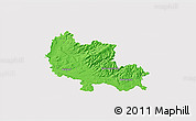 Political 3D Map of Osterode, single color outside