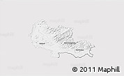 Silver Style 3D Map of Osterode, single color outside