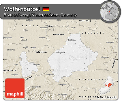 Classic Style Map of Wolfenbüttel