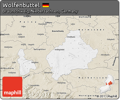 Classic Style Map of Wolfenbüttel