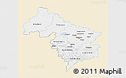 Classic Style 3D Map of Hannover, single color outside