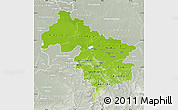Physical Map of Hannover, lighten, semi-desaturated