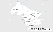 Silver Style Simple Map of Hannover, single color outside