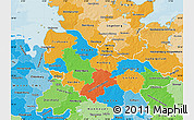 Political Map of Lüneburg, political shades outside