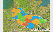 Political Map of Lüneburg, satellite outside