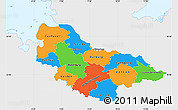 Political Simple Map of Lüneburg, single color outside