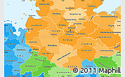 Political Shades Simple Map of Lüneburg