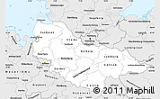 Silver Style Simple Map of Lüneburg