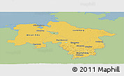 Savanna Style Panoramic Map of Niedersachsen, single color outside