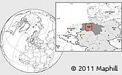Blank Location Map of Oldenburg, highlighted country, highlighted grandparent region
