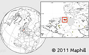 Blank Location Map of Oldenburg, highlighted grandparent region