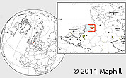 Blank Location Map of Oldenburg, highlighted parent region