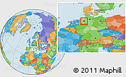 Political Location Map of Oldenburg, within the entire country