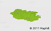 Physical Panoramic Map of Oldenburg, cropped outside