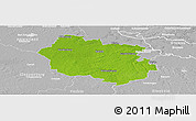 Physical Panoramic Map of Oldenburg, lighten, desaturated