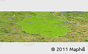 Physical Panoramic Map of Oldenburg, satellite outside