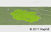 Physical Panoramic Map of Oldenburg, semi-desaturated