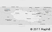 Silver Style Panoramic Map of Oldenburg