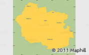 Savanna Style Simple Map of Oldenburg, single color outside