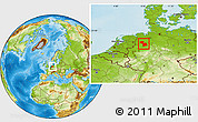 Physical Location Map of Osnabrück