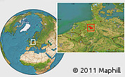 Satellite Location Map of Osnabrück