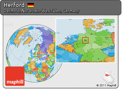 Political Location Map of Herford