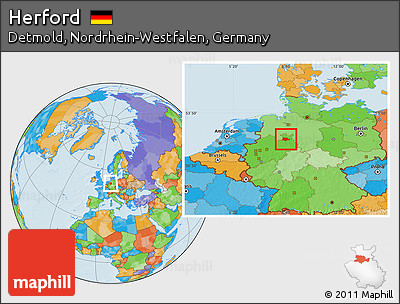 Political Location Map of Herford