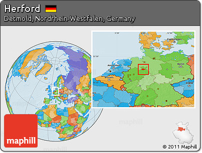 Political Location Map of Herford