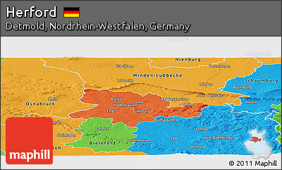 Political Panoramic Map of Herford