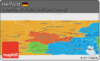 Political Panoramic Map of Herford