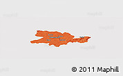 Political Panoramic Map of Herford, single color outside