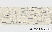 Shaded Relief Panoramic Map of Herford