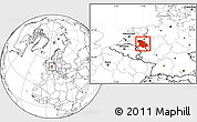 Blank Location Map of Düsseldorf