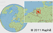 Savanna Style Location Map of Düsseldorf