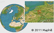 Satellite Location Map of Aachen