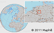 Gray Location Map of Bonn